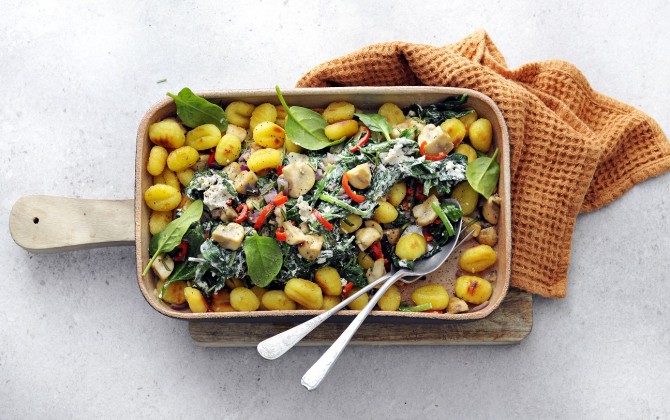 Recept Gnocchi con spinaci e funghi Grand'Italia